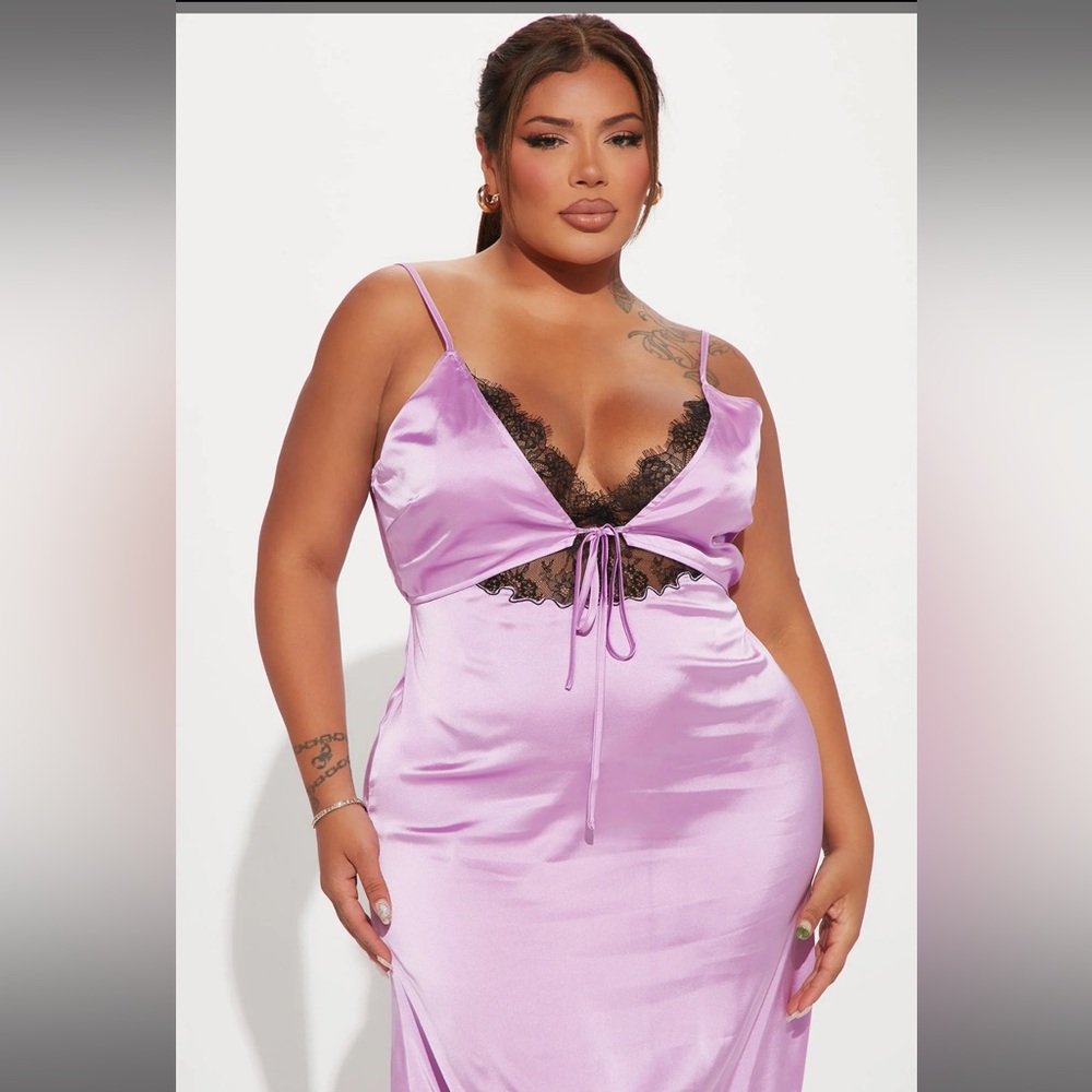 Fashion nova purple satin dress